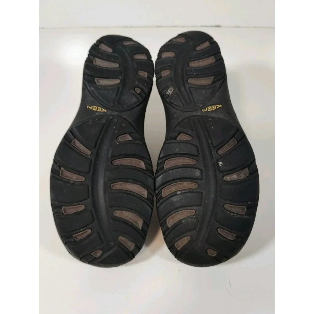 Keen Mary Jane Comfort Shoes Brown Leather Women's 8.5 Petals Flats - Picture 7 of 9